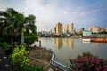 View of the Pasig River at Fort Santiago, in Intramuros, Manila, The Philippines.