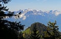 View from the pass Col de Jaman on the Alps Royalty Free Stock Photo