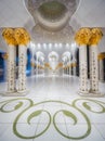 Passage of Sheikh Zayed Grand Mosque Abu-Dhabi Royalty Free Stock Photo