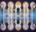 Passage of Sheikh Zayed Grand Mosque Abu-Dhabi Royalty Free Stock Photo