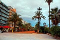 The view of passege promenade street from the City Hall in Lloret de Mar, Costa Brava, Catalonia