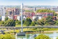 Passerelle des Deux Rives bridge from Kehl village Royalty Free Stock Photo