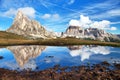 View from passo Giau to mount Ra Gusela and Tofana