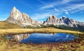 View from passo Giau to mount Ra Gusela and Tofana