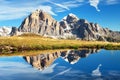 View from passo Giau, Tofana, Tofano or Le Tofane Gruppe Royalty Free Stock Photo