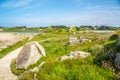 View at the Patch in Plougrescant Back rocks in France Royalty Free Stock Photo