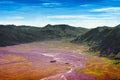 View of path and desert of Mount Bromo Volcano colorful, East Ja Royalty Free Stock Photo