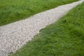 View of a path formed with many litlle stones in the middle of g