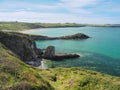 View from path on St Davids Peninsula over Whitesands Bay, Pembrokeshire, Wales