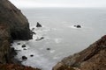 View on the path to Point Bonita Lighthouse and coastline Royalty Free Stock Photo