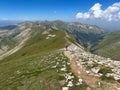 Panoramic view of the pathway of the big ring of Sibillini mountains Royalty Free Stock Photo