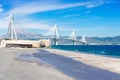 View of Patras and Rio Antirrio bridge Royalty Free Stock Photo