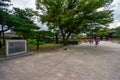 The view of the pavilion or hall at Changdeokgung Palace in Seoul, South Korea