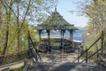 View of the pavilion in the Vladimirskaya Gorka park Royalty Free Stock Photo