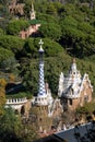 View of the pavillions, Park GÃÂ¼ell, Barcelona, Spain Royalty Free Stock Photo