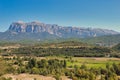 View of the PeÃ±a MontaÃ±esa from AÃ­nsa, Huesca, Spain. Royalty Free Stock Photo