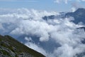 View from Bric Bouchet into the Italian alps on a sunny day Royalty Free Stock Photo