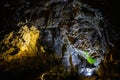 View of the Peak Cavern, also known as the Devil`s Arse, in Castleton, Derbyshire, England Royalty Free Stock Photo