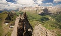 View from a peak in the Dolomites