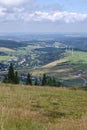 View from the peak of Klinovec in the Ore Mountains