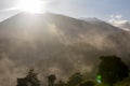 The view of the peak of Mount Gede and Pangrango in West Java in the morning Royalty Free Stock Photo