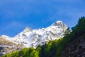 View of peaks at Pennine Alps covered in snow Royalty Free Stock Photo