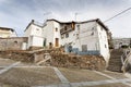 View of a peculiar building example of the typical and traditional architecture of the town of Robledillo de la Vera in Caceres,