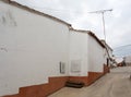 View of a peculiar example of the typical architecture of the town of Oliva of Plasencia.