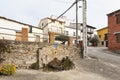 View of a peculiar fountain example of the typical and traditional architecture of the town of Robledillo de la Vera in Caceres,