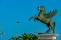 View of Pegasus Statue at Corinth, Greece