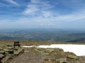 View from the Penalara mountain, the highest peak in the mountain range of Guadarrama near Madrid, Spain