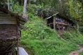 View of Penan huts in Bario.