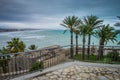 View of Peniscola beach from the castle of Pope Luna