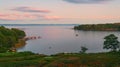 View of Penobscot Bay at sunset.Maine.USA