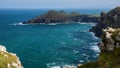 A view from Pentire point to the Rumps a peninsular on the North Cornish coas Royalty Free Stock Photo
