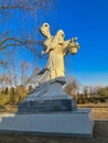 Peony fairy sculpture at Flower Fair park in Beijing, China