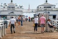 Walking on the Malibu Pier Royalty Free Stock Photo