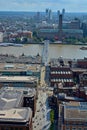 View of People Walking around Millennium BridgeView of People Walking around Millennium Bridge Royalty Free Stock Photo