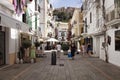 View of people walking on one of shopping street