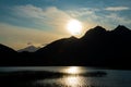 View of Perito Moreno Lake Lago Moreno at sunset Royalty Free Stock Photo