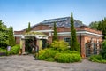 View of the Perkins Visitor Center and The Shop at the Wave Hill Public Garden and Cultural Center,