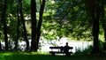 Relaxing by Lough Corrib Galway, Ireland