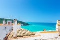 A scenic view of Peschici, small fisihing town in Apuglia south Royalty Free Stock Photo