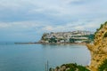 View of peschici town in Italy surrounded with beaches and rugged coast....IMAGE Royalty Free Stock Photo