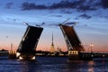 View on Peter and Paul Fortress through Palace bridge Royalty Free Stock Photo