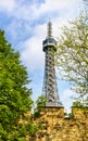 View of the Petrin Lookout Tower in Prague Royalty Free Stock Photo