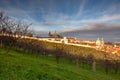 View from Petrin Park on Prague City at  sunset, Czech Republic Royalty Free Stock Photo