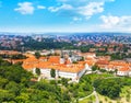 View from Petrin Tower on Strahov Monastery Royalty Free Stock Photo