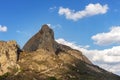 View of PeÃÂ±a de Bernal boulder at Queretaro