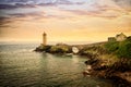 View of the Phare du Petit Minou in Plouzane, Brittany, France Royalty Free Stock Photo